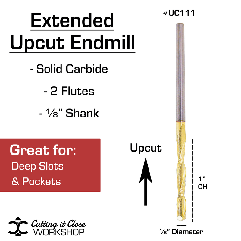 1/8"x 1" Extended Upcut - 1/8" Shank - UC111