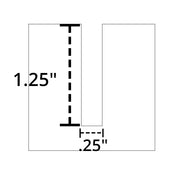Image showing depth 
1.25"x .25" 