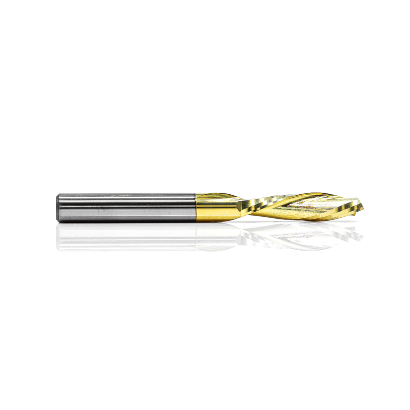 EANOSIC Spiral Router Bit – 1/8" Cutting Diameter, 1/4" Shank, Up/Down Compression, Nano Blue Coated For CNC Woodworking