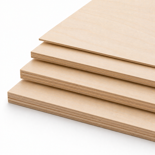 Stack of baltic birch panels on a white background
CNC plywood options
High-quality wood panels
Durable CNC materials