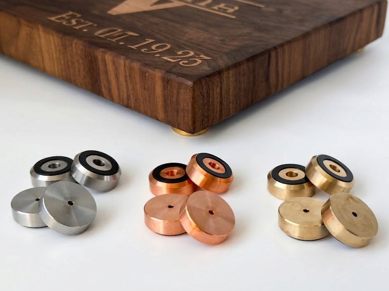 Premium Cutting Board Feet - Brass/Stainless Steel