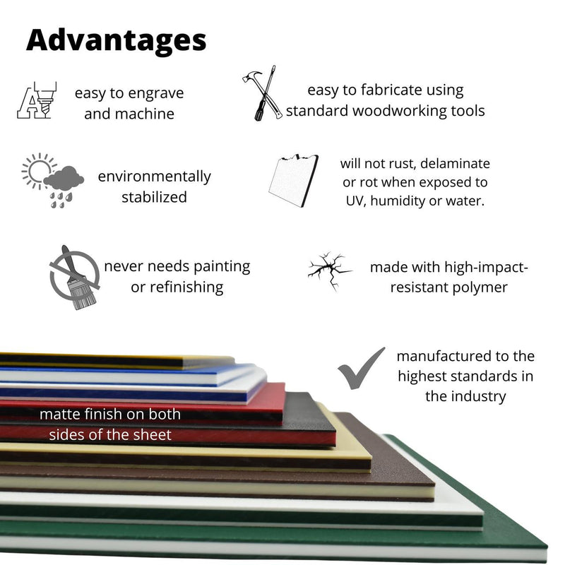 ColorCore HDPE Plastic - Premium Multi-Layer Engravable Sheets