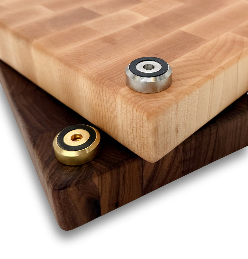Premium Cutting Board Feet - Brass/Stainless Steel