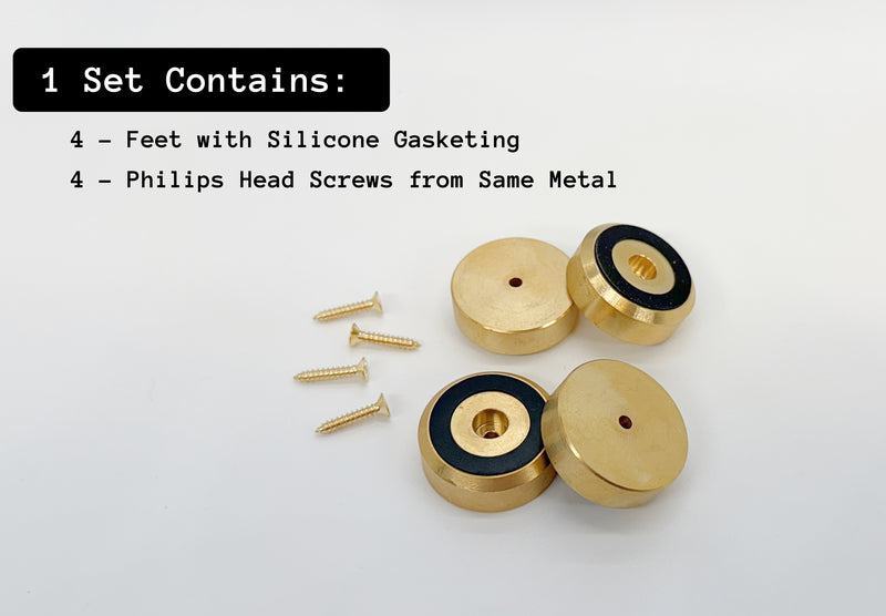 Premium Cutting Board Feet - Brass/Stainless Steel