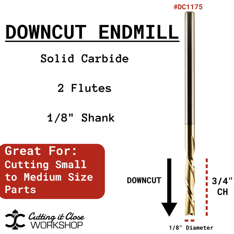 1/8'' x 3/4'' Downcut - 1/8'' Shank - DC1175