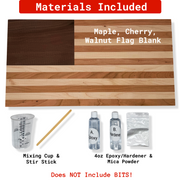 Wavy American Flag CNC Kit Materials Included 