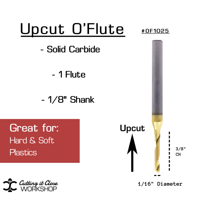 1/16" x 3/8" O'Flute - 1/8" Shank - OF1025