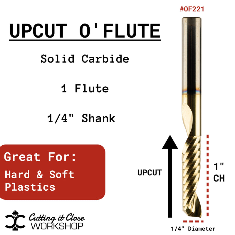 1/4" x 1" O'Flute -  1/4" Shank - OF221
