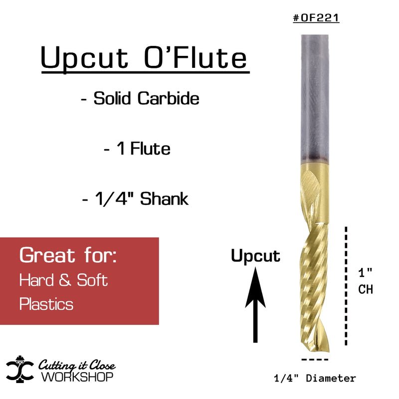 1/4" x 1" O'Flute -  1/4" Shank - OF221
