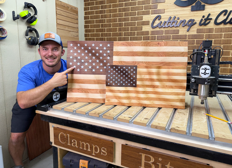 Wavy American Flag Kit Completed CNC Project