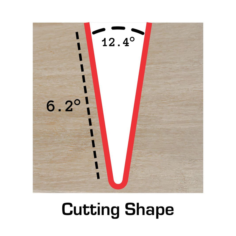 0.25mm Radius - 6.2 Deg 3D Tapered Ballnose - 6mm Shank - TBN-0.25mm