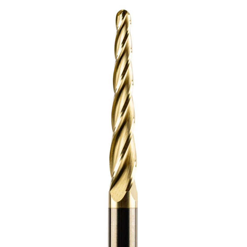 1/16 Radius - 3.6 Deg 3D Tapered Ballnose - 1/4" Shank - TBN1-16