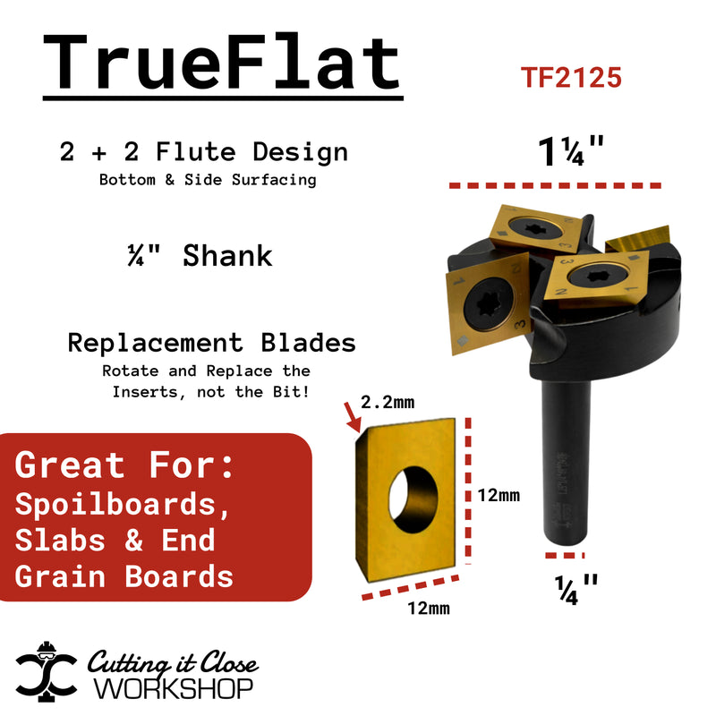 TrueFlat - 1.25" Surfacing Bit - TF2125