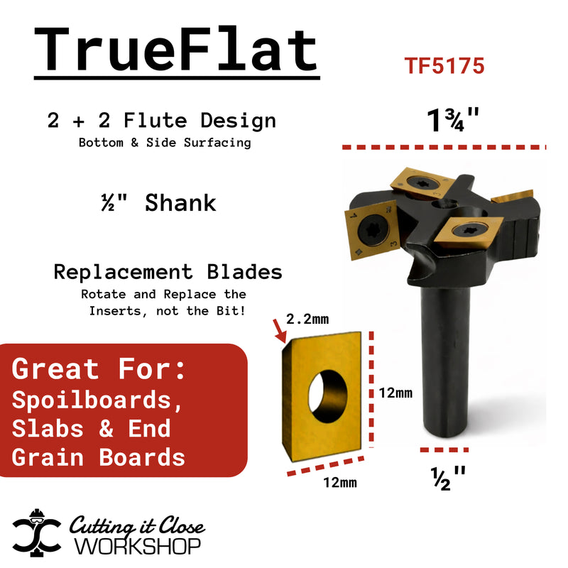TrueFlat - 1.75" Surfacing Bit - TF5175