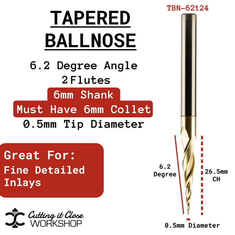 TBN-62124 - 0.25mm Rad. - 6.2 Deg TBN- 6mm Shank