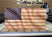 Small Wavy American Flag CNC Kit Completed 