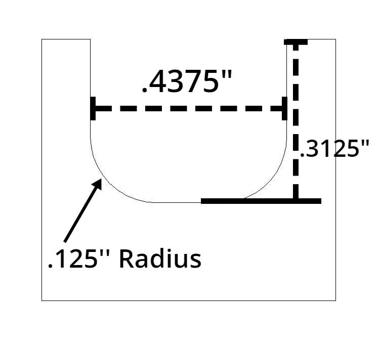 7/16'' X 5/16'' Bowl & Tray - 1/4'' Shank - SE1370