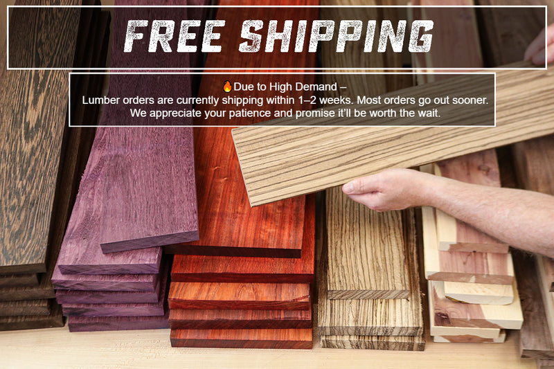 Premium (4/4) Hardwood Lumber Pack – Free Shipping | Multiple Species